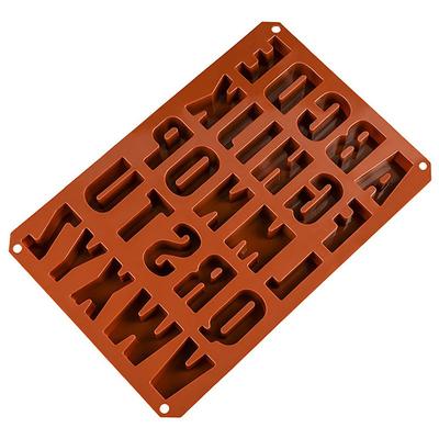 1Pcs Silica Gel 26 Capital Letters Cake Mold 26 Hole Letters Chocolate Mold Diy Large Letters Rectangle