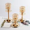 Metal Candle Holder Crystal Tassels Pendant Candlestick Candle Stand Candelabra Wedding Centerpieces Party Table Home Decor