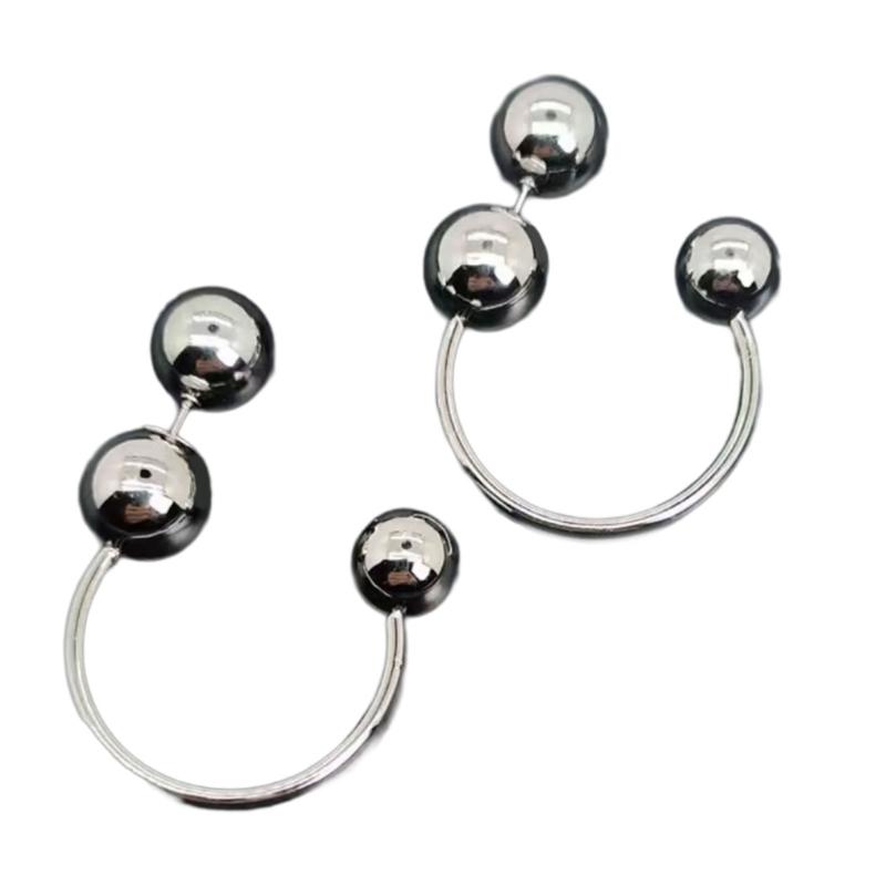 

Fashion Round Ball Hoop Earrings Front and Back Studs Earring Women Statement Ear Ornaments Handmade Jewelry Accessory 1