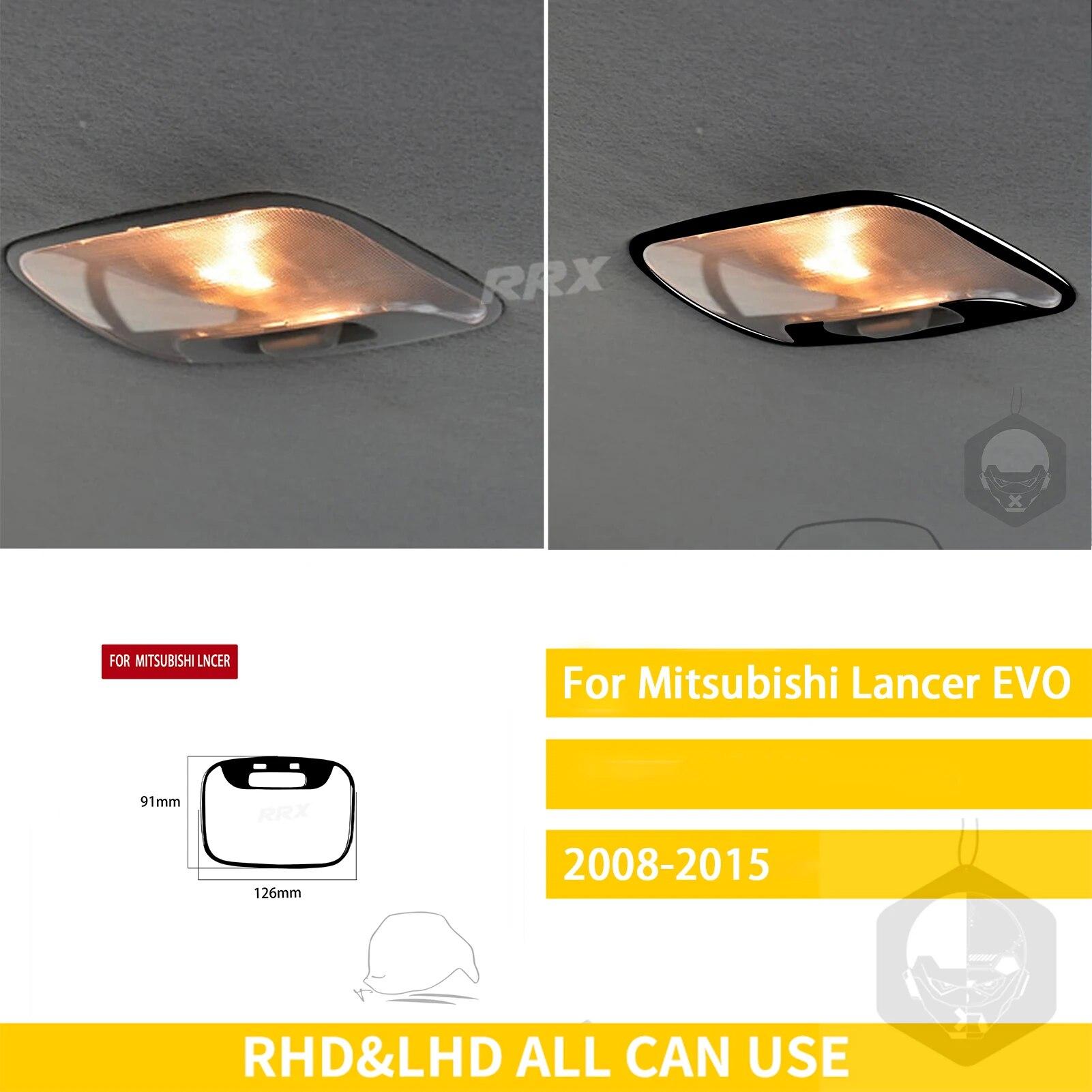 

Для Mitsubishi Lancer EVO X MR 2008-2015 автомобильные аксессуары пластиковое пианино черный интерьер задняя крыша лампа для чтения накладка наклейка чёрный