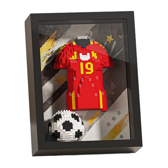 758/769/778/793/811/815 ks/Sada Fotbalový dres Mikro stavebnice Hračka, DIY 3D zarámovaný model fotbalového dresu Montážní sada, Dárek pro fotbal