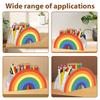 Acrylic Rainbows Pencil Holder Cute Desk Stationery Organizers Shelves Accessories Bookshelf Home Office Storage Box
