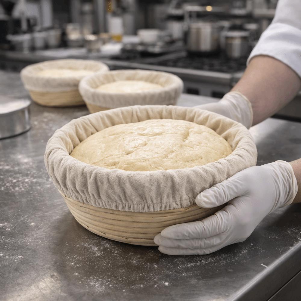 6 Pieces Round/Oval Bread Basket Liner Cotton Baking Dough Cloth Dough Fermentation Cloth Cooking
