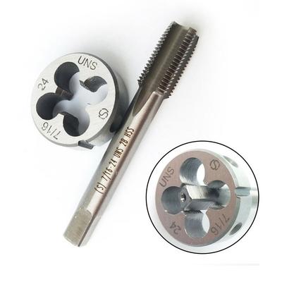 1pc 7/16-24 Tap + 1pc 7/16-24 Die UNS Right Hand Taper and Die