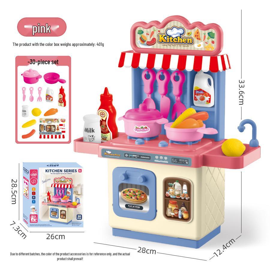 Kids' Cross-Border Kitchen Playset: Mini Cooking & Dining Simulation Toys for Boys and Girls