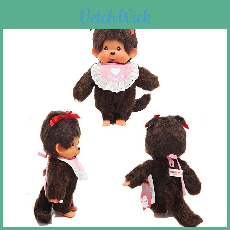 Delightful 20cm Monchhichi Plush Toy With Soft Pvc Hands And Face For Unisex Play