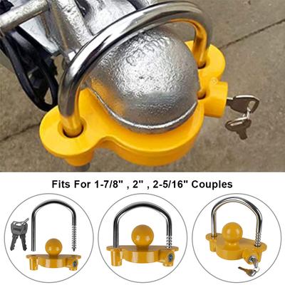 Heavy-Duty Universal Caravan Accessories Adjustable Tow Ball Security Anti-Theft Trailer Coupler Hitch Lock