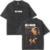 T-shirts Graphiques Vintage Lavés Kino Viktor Tsoi Hommes Femmes Décontractés Coton Oversize T-shirts Hommes Classique Russe Rock Streetwear