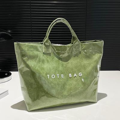 Trendy New Products Casual and Simple DuPont Paper Handbag Bag Women's Personality Versatile Large-capacity Tote Bag