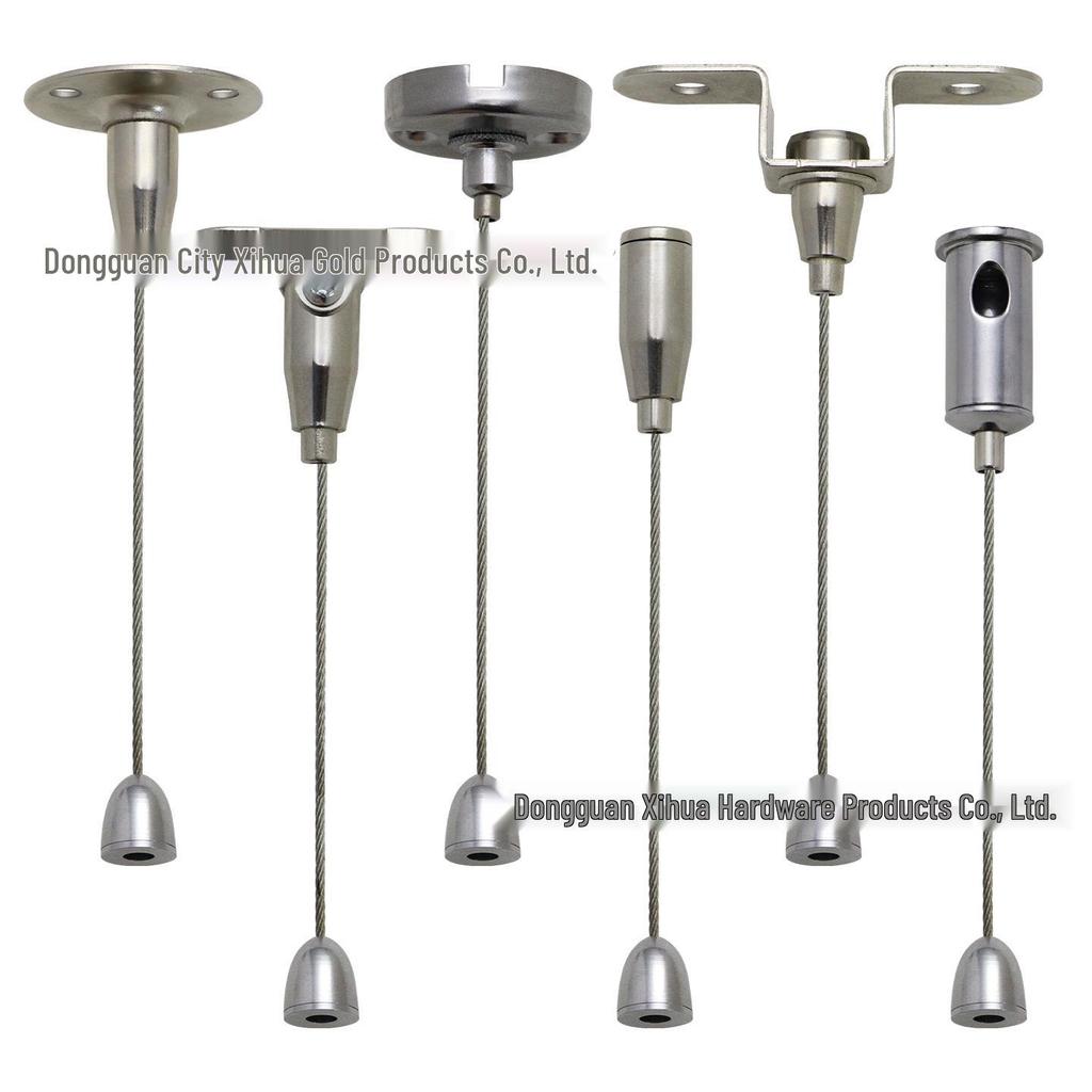 LED Panel Light Hanging Kit - Stainless Steel Cable and Ceiling Mount Plate
