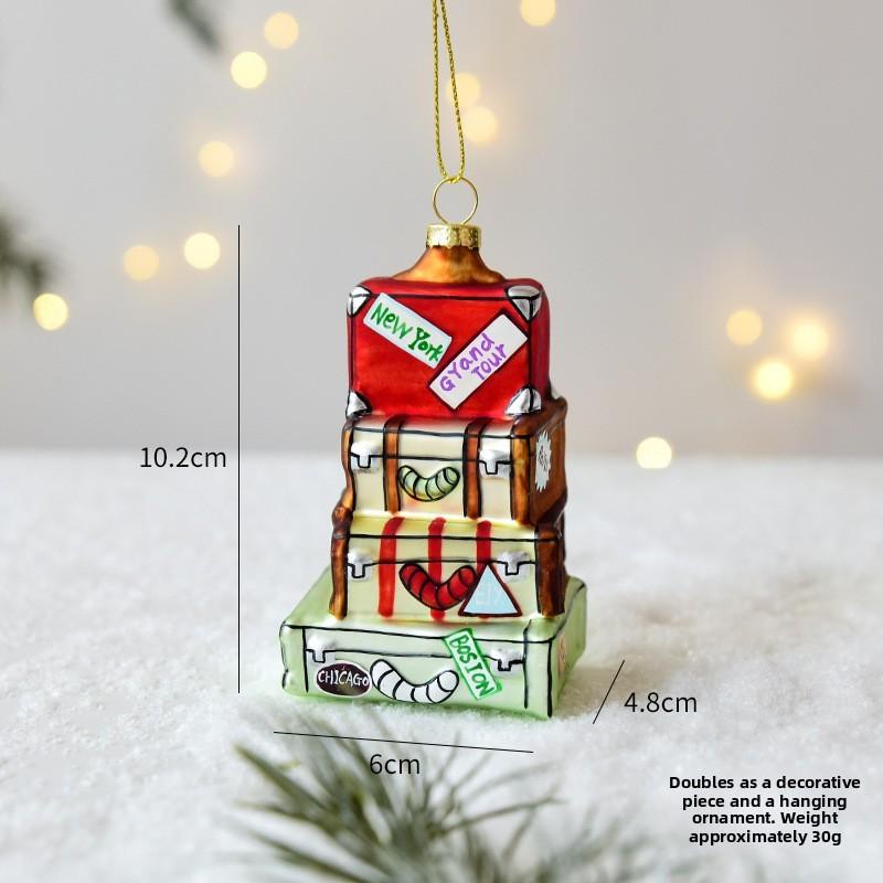 Joymerry Christmas Glass Tree Ornaments Gift Box Set With Lighttransmitting Design For Holiday Decor