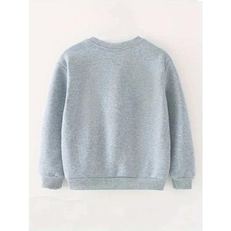 European sizes A Stylish Crewneck Sweatshirt for Kids, Made from Casual with Long Sleeves And a Slightly Stretchy Material