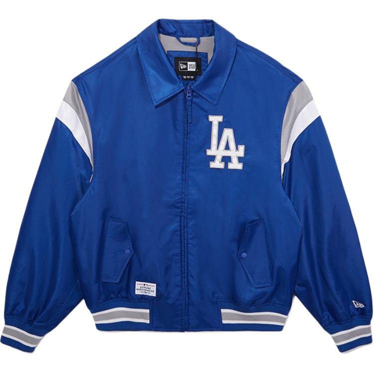 New Era SS25 MLB Los Angeles Dodgers Retro Team Series Letter Comfortable Simple Zipper Logo Casual Long Sleeve Baseball Jersey Unisex Jersey 14536476