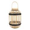 Bamboo Lantern with Handle Romantic Hanging for Table Home Farmhouse Style A