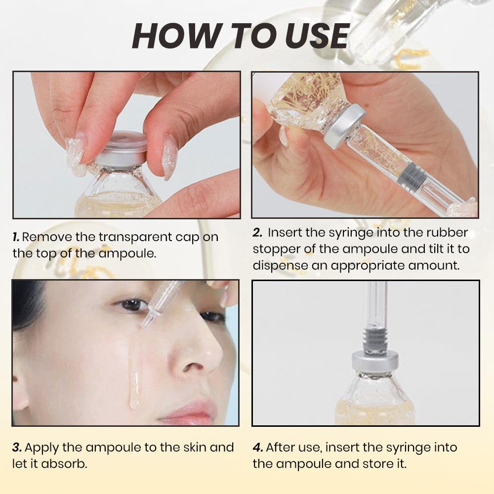 Deep Collagen Peptide Serum Ampoule Moisturizing Facial Serum with Peptides for Firming, Anti-Aging, Wrinkle Reduction, Gentle Skin Repair 30ml