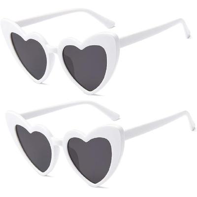 Okulary przeciwsłoneczne w kształcie serca dla kobiet Kocie oko Styl Mod Okulary Retro