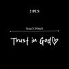 2pcs Trust In God Car Rearview Mirror Sticker Vinyl Graphic With Heart Cars Trucks Windows Laptops Decal Faith Hope Love Teacher Christamas Gift