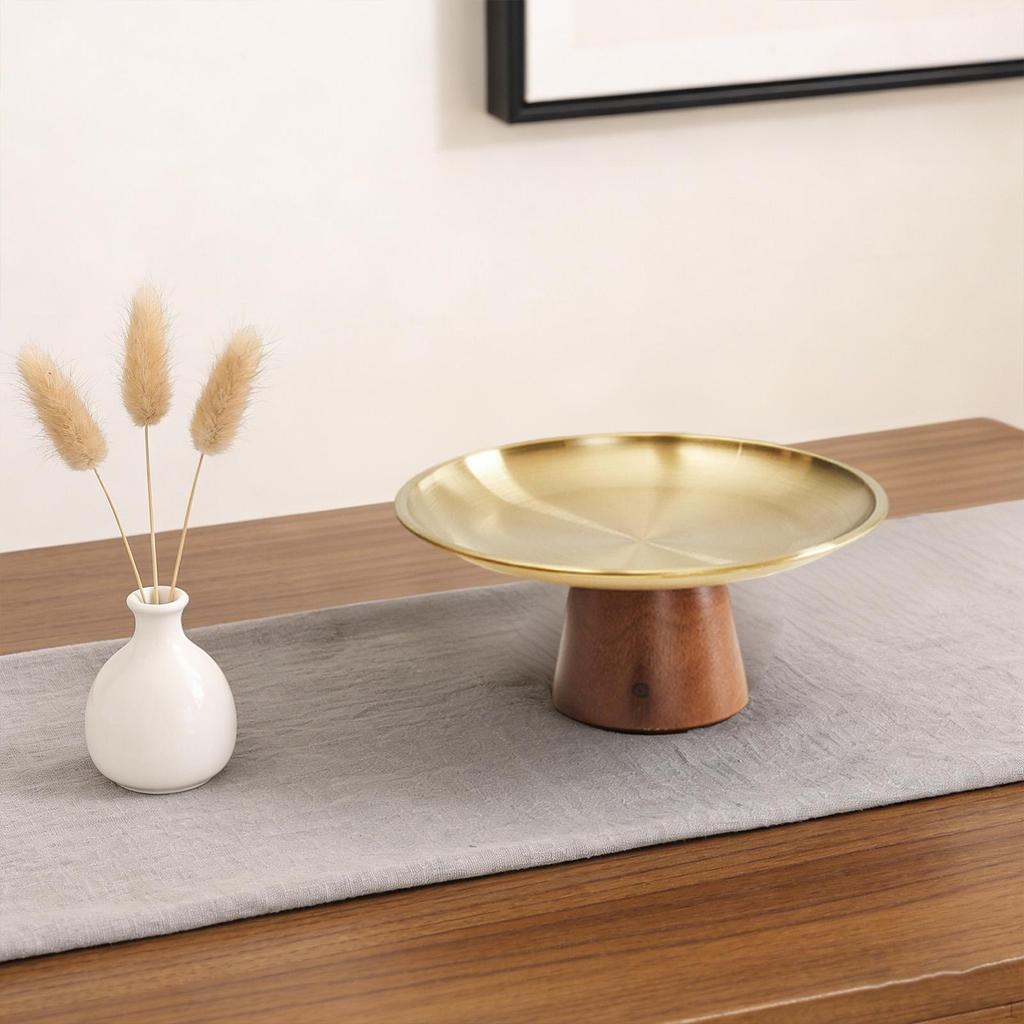Pedestal Fruit Bowl Decorative Multifunctional Aesthetic Snack Candy Storage Tray Plate