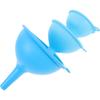 3Pcs Silicone Kitchen Funnel Set Wide Mouth Bottle Filling Funnel for Oil Sauce Wine Easy Transfer Reusable Cooking Utensil