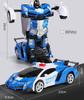 Multifunctional Transforming Toy RC Remote Controlled Robot 2 In Remote Rechargeable Car, Car, Toy, 1, Control, Transformable, (Red)