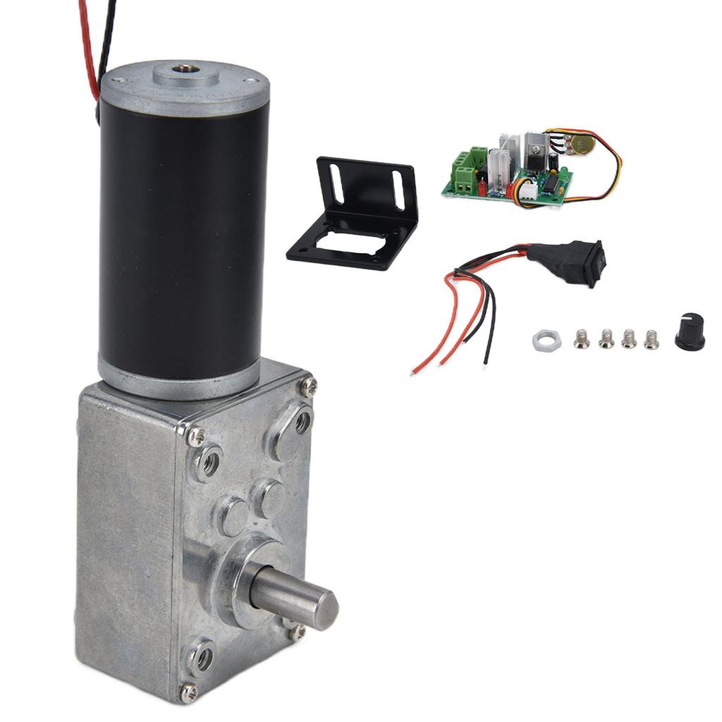 DC12V Geared Motor Turbo Worm Speed Reduction Machinery Accessories with 8mm Shaft