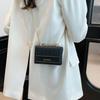 Simple casual handbag texture shoulder messenger bag women's diamond new fashion small square bag