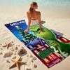 Christmas Gift Oscar Comedy Movie How the Grinch Stole Christmas Soft Beach Towel Outdoor Camping Vacation Swinging Beach Scarf Decorative Blanket B18