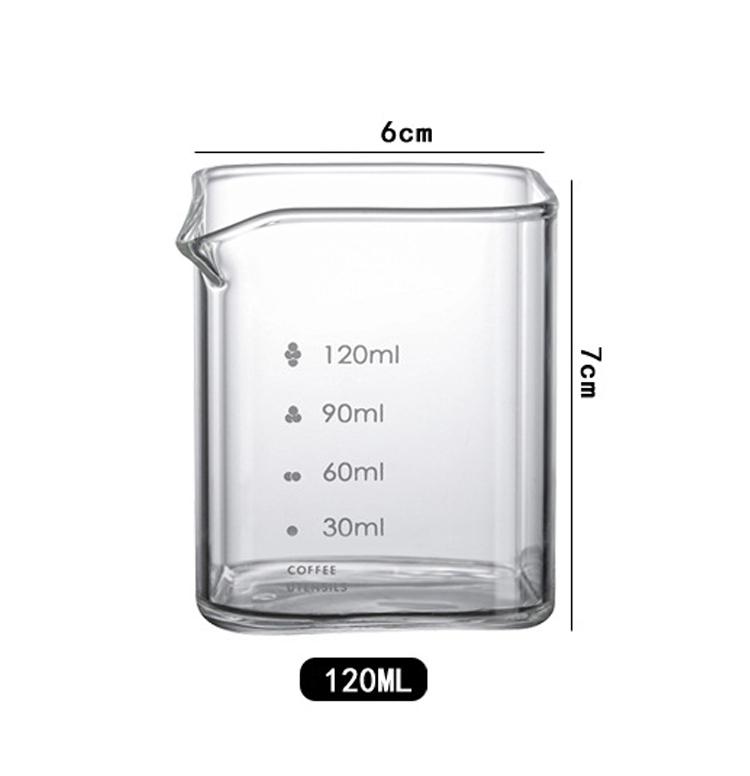 90/120ml Transparent Glass Mug Small Milk Cup With Scale Coffee Cup Measuring Mini Espresso Cup Baking Tools Home Glassware