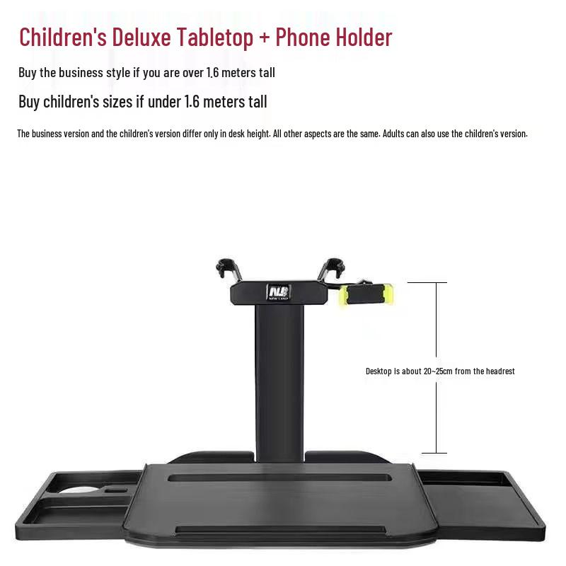 Składany stolik na tylne siedzenie do samochodu - Przenośna powierzchnia do jedzenia, nauki lub na laptopa