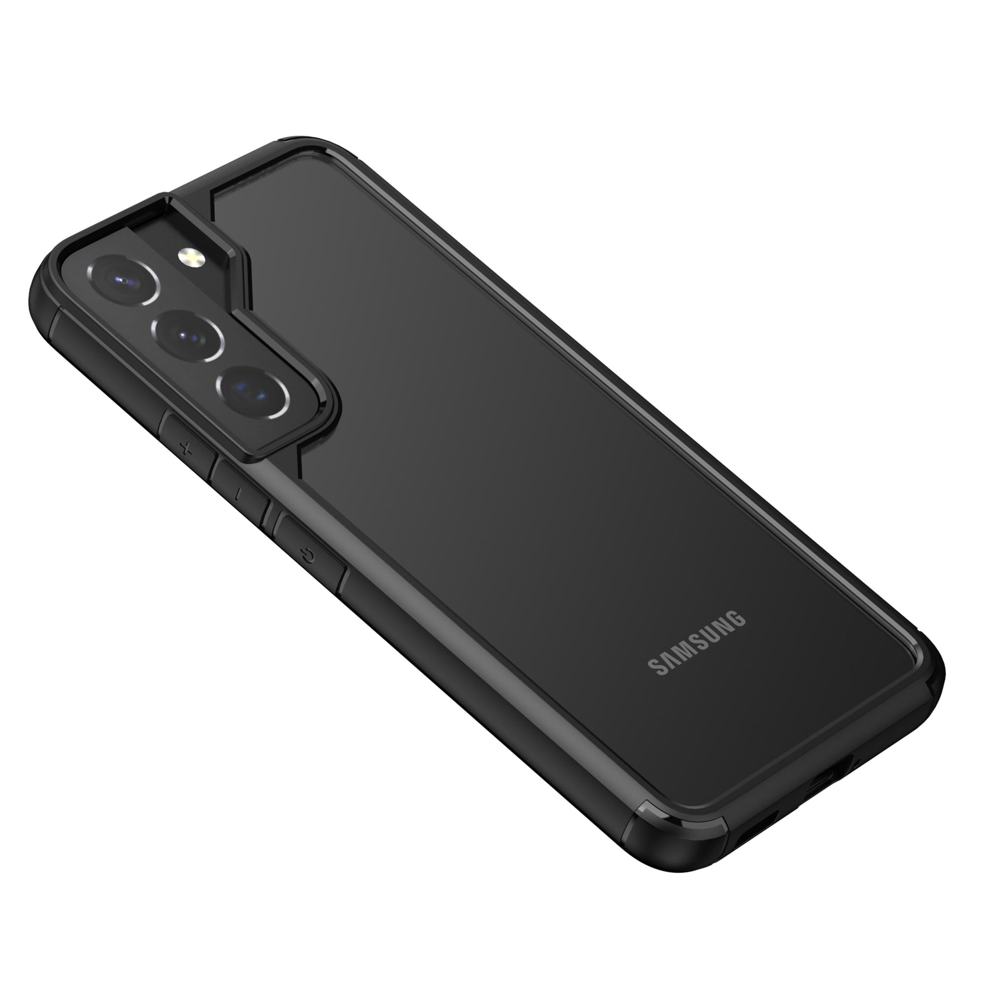 

Defense Armor Series for Samsung Galaxy S22+ 5G Hybrid Clear Phone Case TPU+PC Shockproof Cover Black