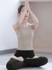 Women's New Style Red Yoga Tank Top with Chest Pads - Slimming, Bright Pilates Sportswear