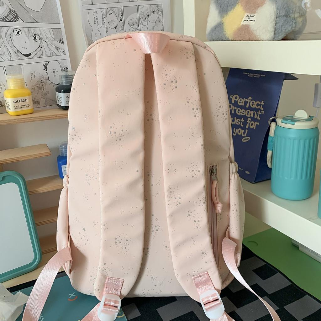 Schoolbag Korean polka dot star schoolbag women's 1011 new junior high school girls high school backpack college style commuter backpack