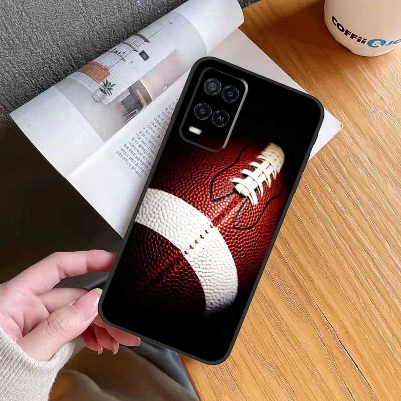 

American Football Sport Case For Oppo A80 A60 A40 A6 A5 Pro A15 A16 A17 A57 A94 A74 A54 A76 A96 A18 A38 A58 A78 A98 OPPO A94 5G