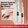 Electric Eyebrow Trimmer Razor Brow Shaping Portable Shaving with Duals Cutter Head Design Washable Hair Trimmer Razor Tools