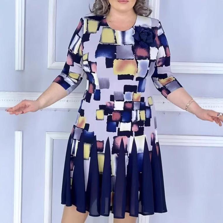 2025 European & American Print New Dress