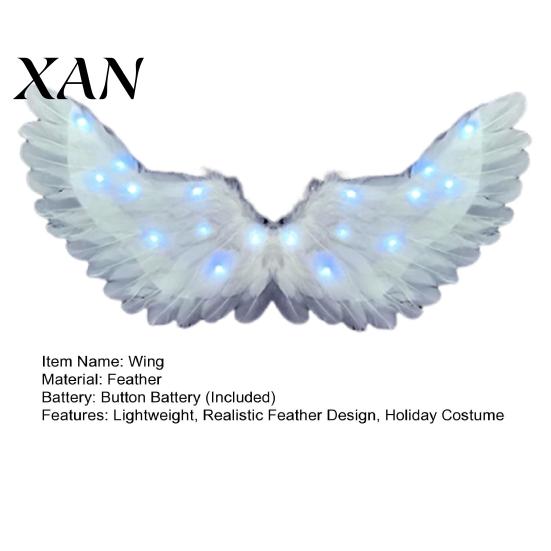 Angel Wings for Costumes LED Light Up Feather Costume Kids, Christmas Accessories Glowing Fairy Wings, Halloween Cosplay Party Performance Props