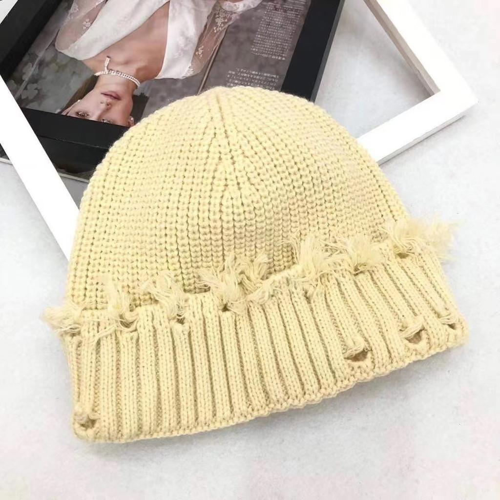 Knitted Winter Warm Hat Solid Color Breathable Cap Outdoor Commuter Gift Fashion