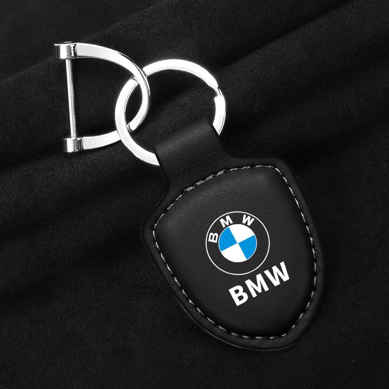 Leather Car Emblem Keychain Keyring For BMW E60 F10 E46 F30 E90 G11 G12 G30 G38 F20 X5 E70 E39 E36 E87 X7 E92 E91 E28 G20 yshk28