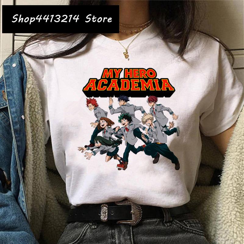 Cartoon Women My Hero Academia T Shirt Tee Funny Himiko Toga Clothing Boku No Hero Academia Harajuku 2021 Tshirt Female Ulzzang