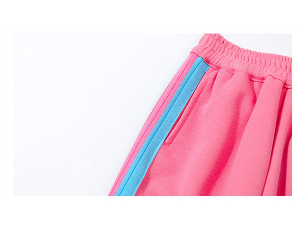 2026 Girls' Stylish Color Block Spring Hoodie Set