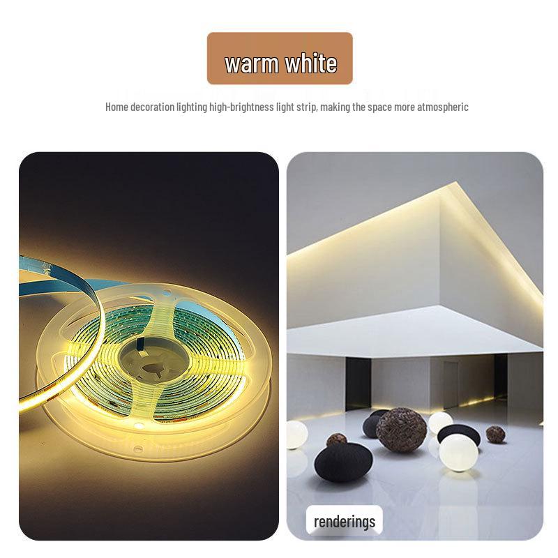 

COB LED Linear Strip Light, Self-Adhesive, Recessed, 24V/12V for Living Room Ceiling