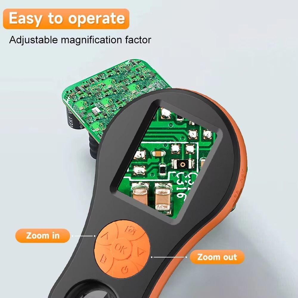 With 2 Inch Screen Magnifying Glass 500x Zoom Handheld Magnifying Glass  Birthday Gift