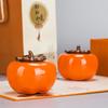 Persimmons, ceramic sealed cans, tea cans, tea cans, gift box sets, gift ornaments, souvenirs, candy jars, happy candy jars.