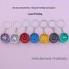 Creative Car Wheel Hub Keychain: Zinc Alloy Metal, Customizable Gift.