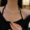 Coquette Aesthetic Pearl Necklace Korean Fashion Choker Planet Necklace Heart Pendant Y2K Accessories Cool Girl Hip Hop Jewelry
