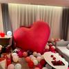 Riesiger, 63 Zoll großer, herzförmiger Aluminiumfolienballon, der für Heiratsanträge am Valentinstag, Hochzeitstage oder als Geburtstagsdekoration verwendet wird