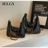 IELGY Texture Retro Large Capacity Tote Bag Fashion Chain Shoulder Fashion Commuter Messenger Bag