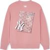 New MLB MONOGRAM New York Yankees Sweatshirt Unisex Hemp Pink 3AMTM1544-50PKM