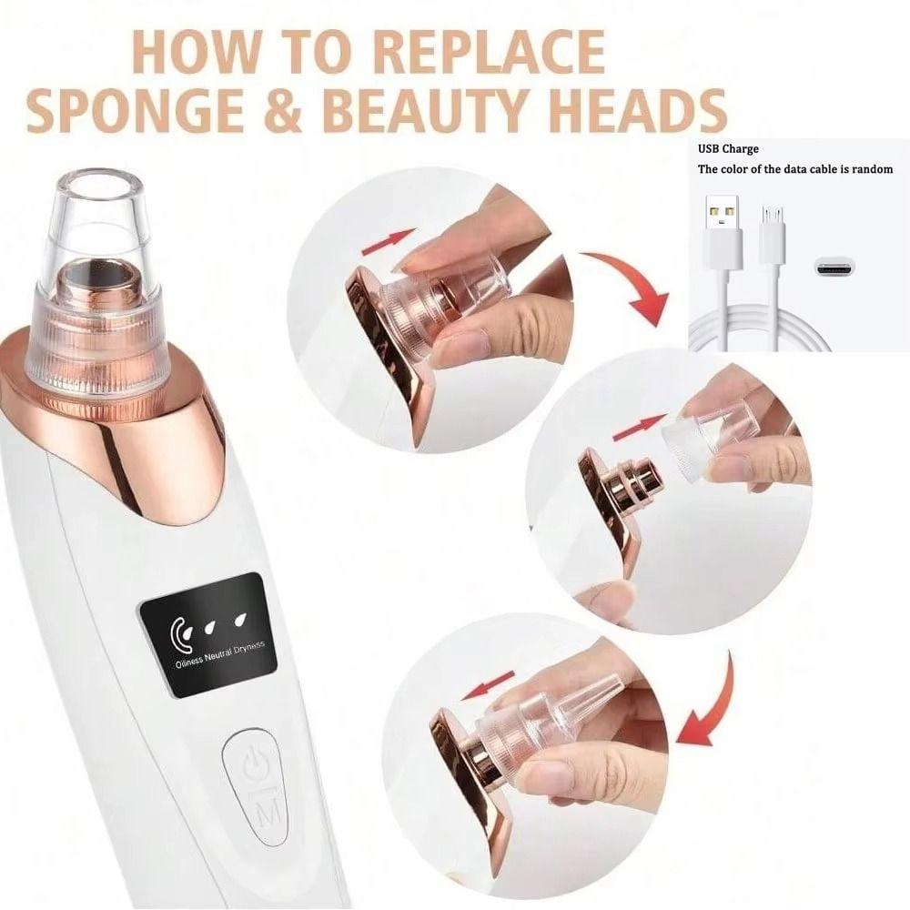 3 Suction Mode Electric Blackhead Remover Deep Cleansing Face Cleansing Machine  Dead Skin Removal