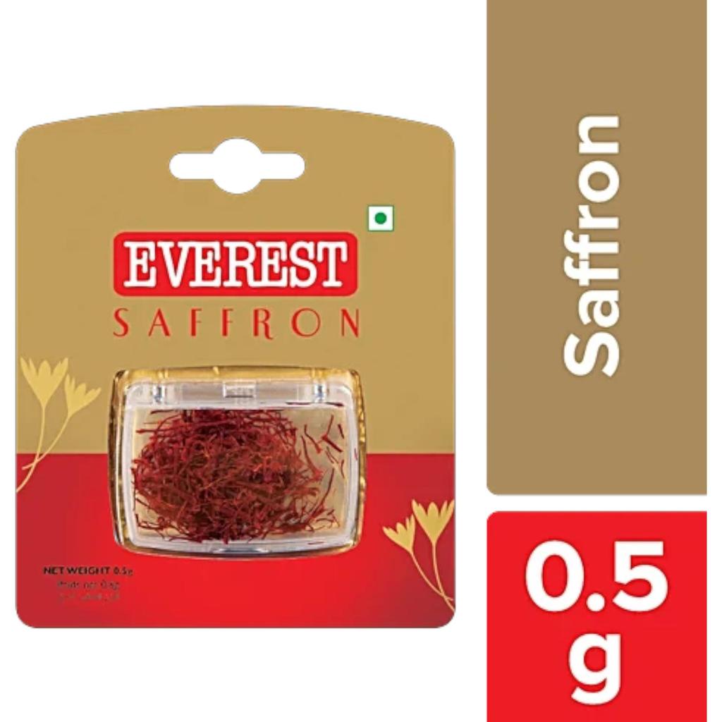 Everest Saffron 0.5 Gm Premium Spice Threads For Cooking Aroma Color Enhancement In Desserts Rice And Gourmet Recipes